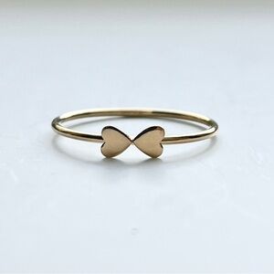 14K Gold Filled Heart-to-Heart Love Ring